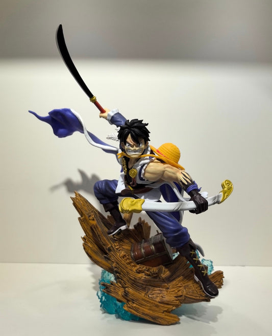Monkey D. Luffy – Statue Sabreur en Position d'Assaut
